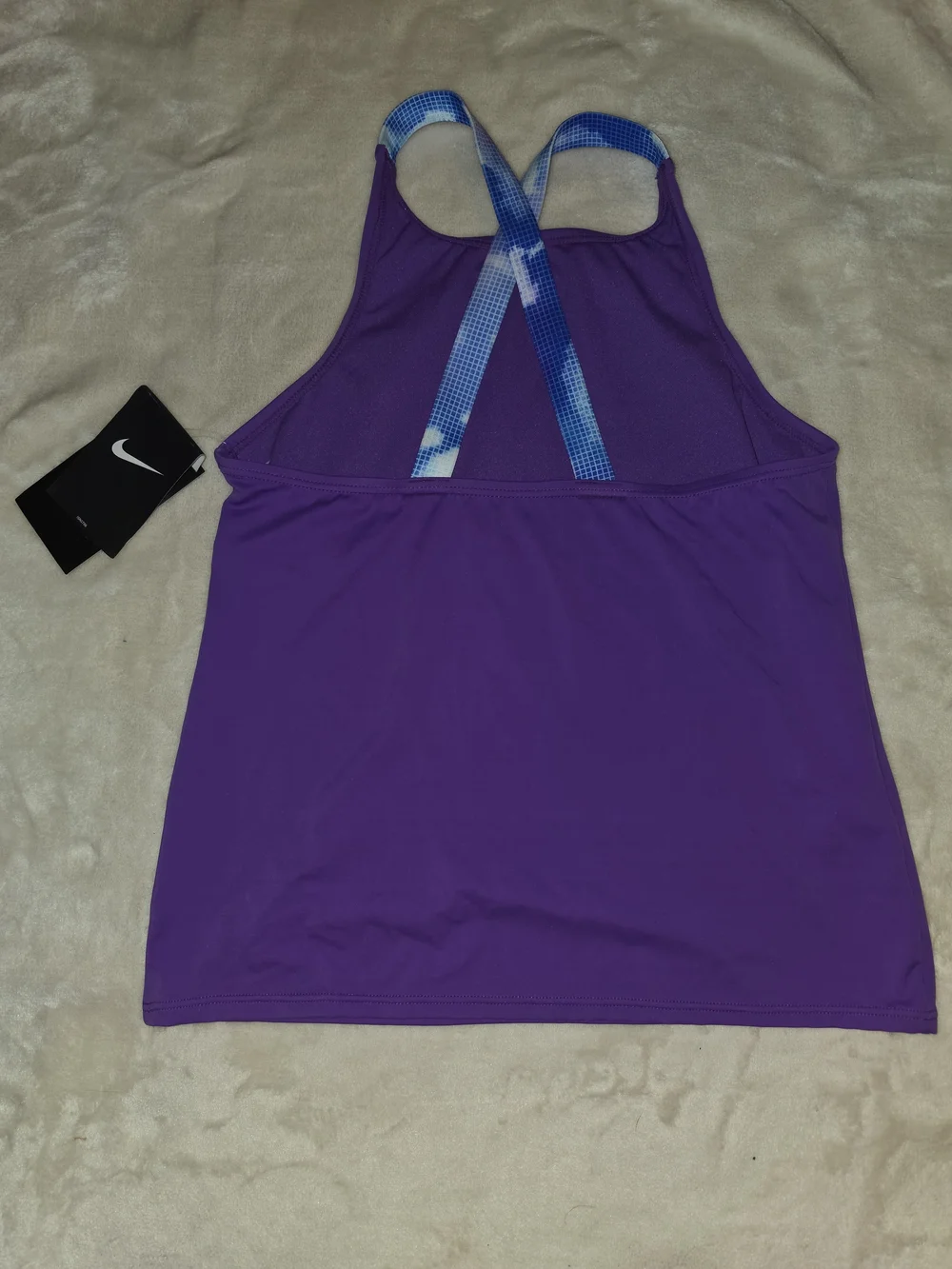 Nike Girls’s Purple Logo Swim Tank